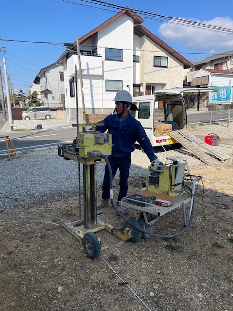 地盤調査（白山の家）